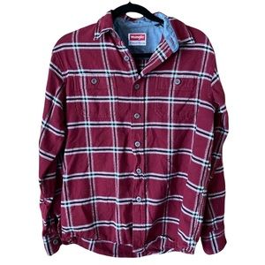 Wrangler Men's Red Plaid Shirt